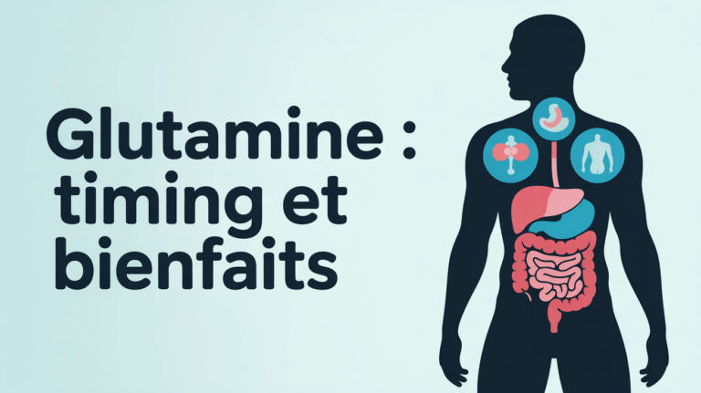 glutamine timing bienfaits schema icones