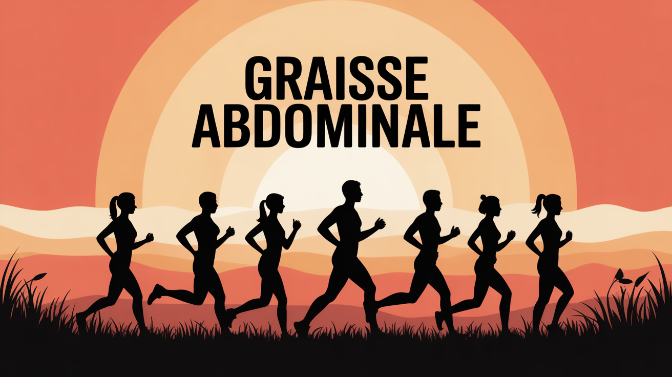 personnes marchant horizon graisse abdominale sante