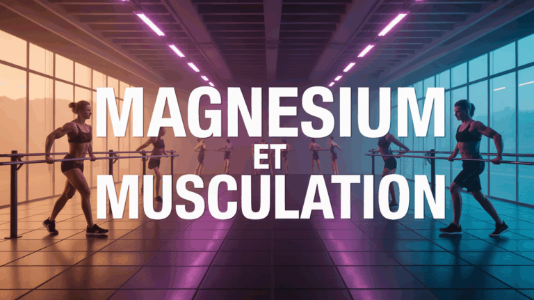illustration dynamique magnesium et musculation salle de sport