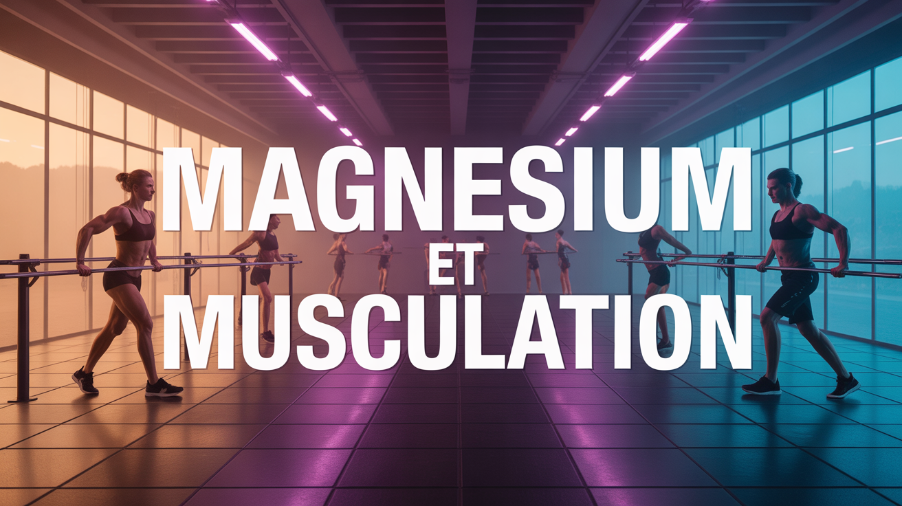illustration dynamique magnesium et musculation salle de sport