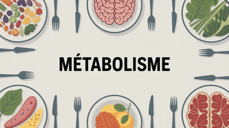 assiette saine aliments métabolisme énergie vue dessus