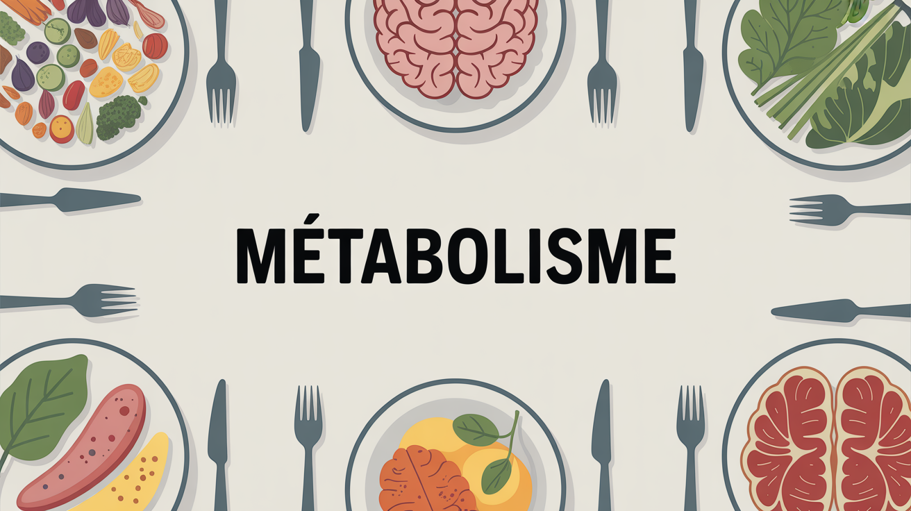assiette saine aliments métabolisme énergie vue dessus
