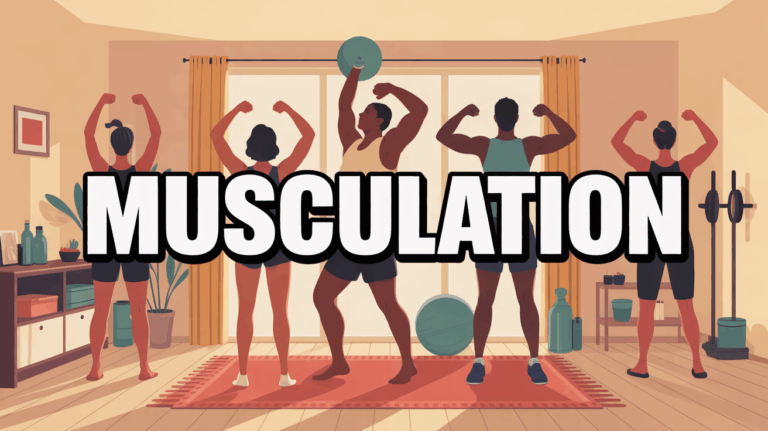 Silhouette de personnes faisant de la musculation à domicile