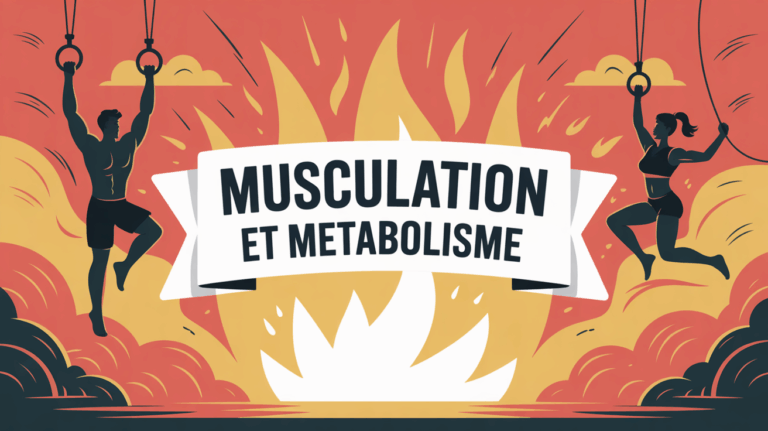 Illustration silhouettes hommes femmes musculation energie