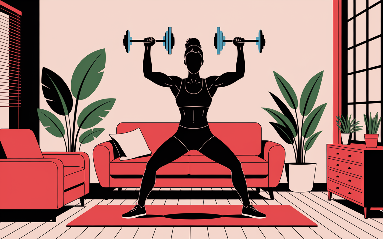 Exercices musculation sans matériel tapis salon