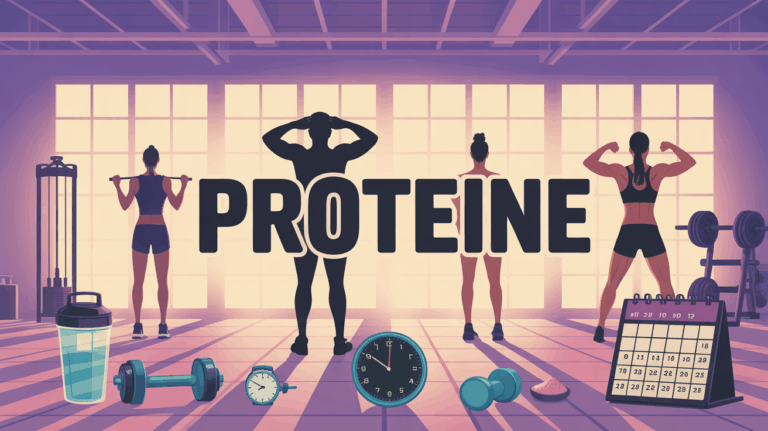 illustration proteine timing musculation silhouettes salle