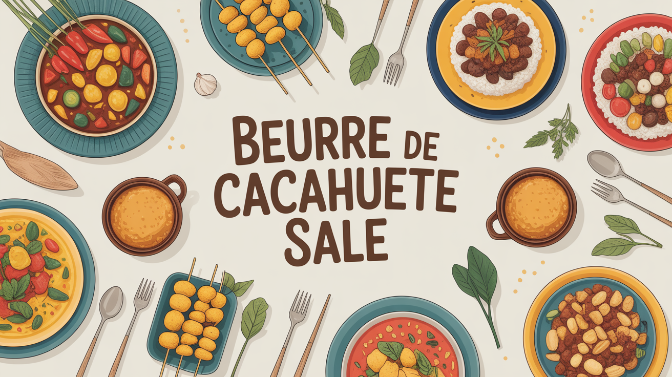 plats salés au beurre de cacahuète sur assiette blanche