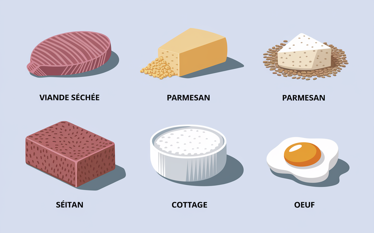 classement visuel aliments riches en proteines
