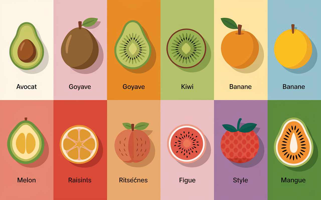 palette de dix fruits riches en potassium
