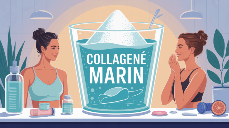 Routine collagene marin illustration moderne