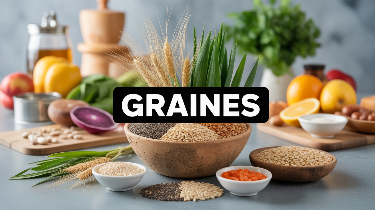 assortiment graines chia lin tournesol courge sésame bol