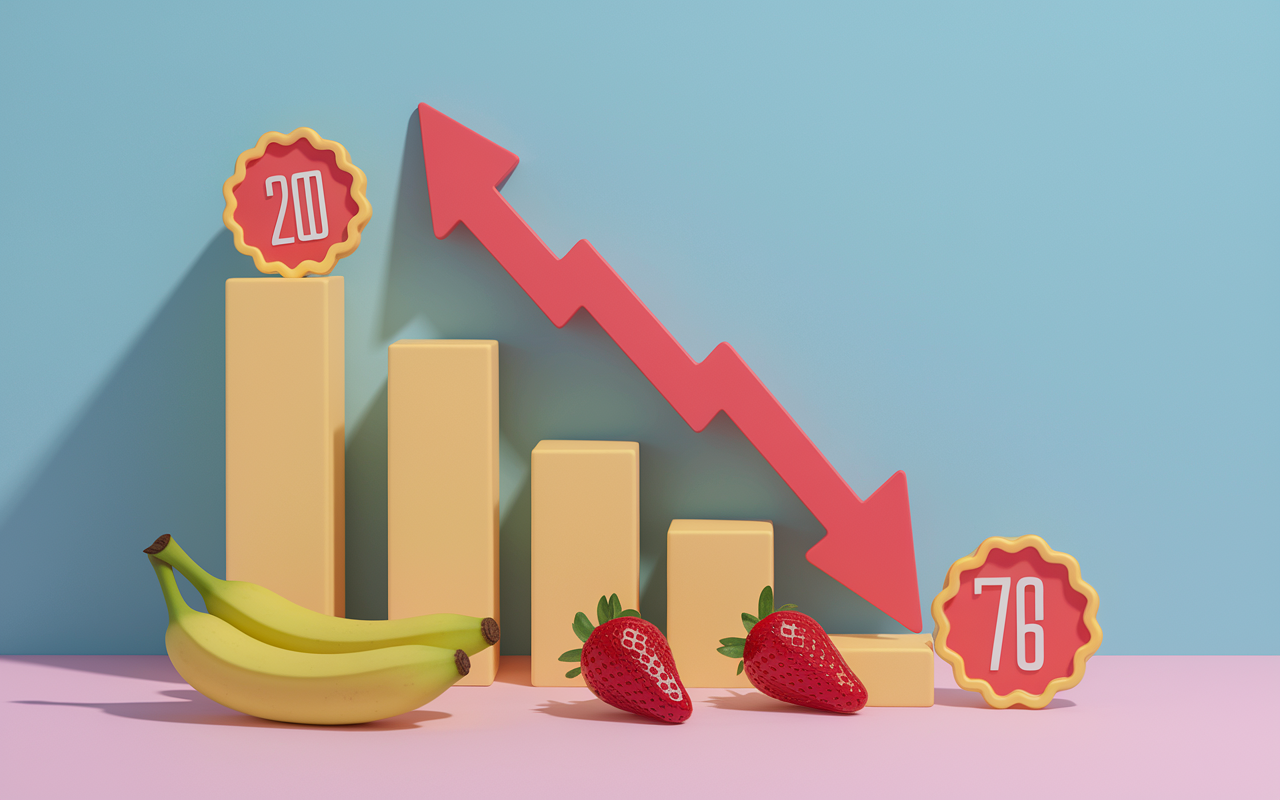 Diagramme IG fruits moins sucres banane fraise pasteque
