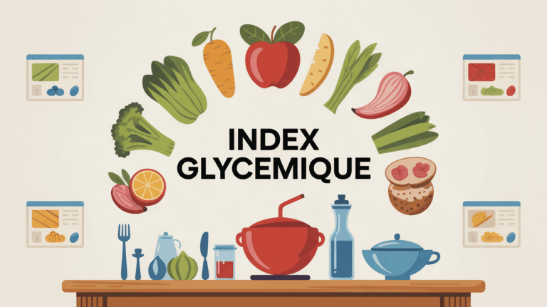 Table de cuisine illustrative index glycemique aliments