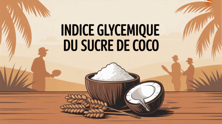 Sucre de coco naturel avec cocotier et indice glycémique