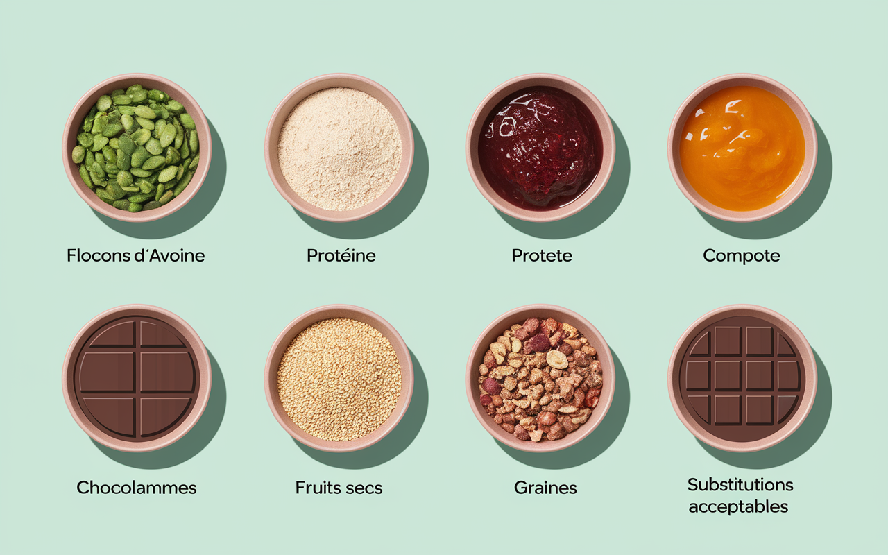 ingredients barres proteinees substitutions barres maison