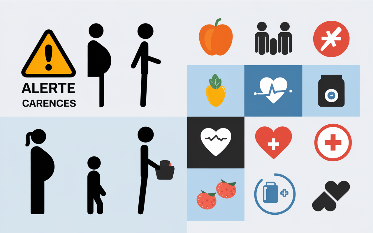 Tableau carences exclusion profils sécurité menu 1200 calories