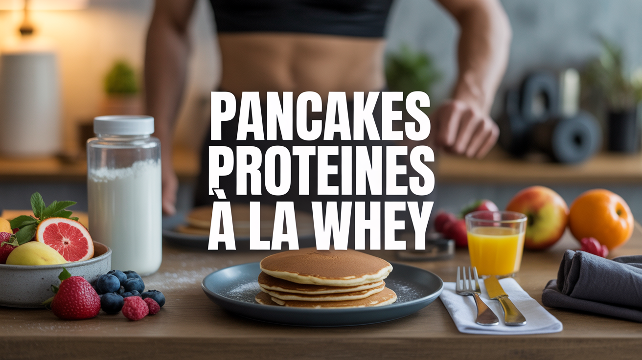 table petit dejeuner sportif pancakes proteines whey