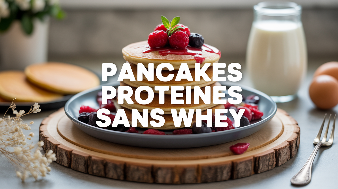 pancakes proteines sans whey avec fruits rouges et skyr petit dejeuner sain