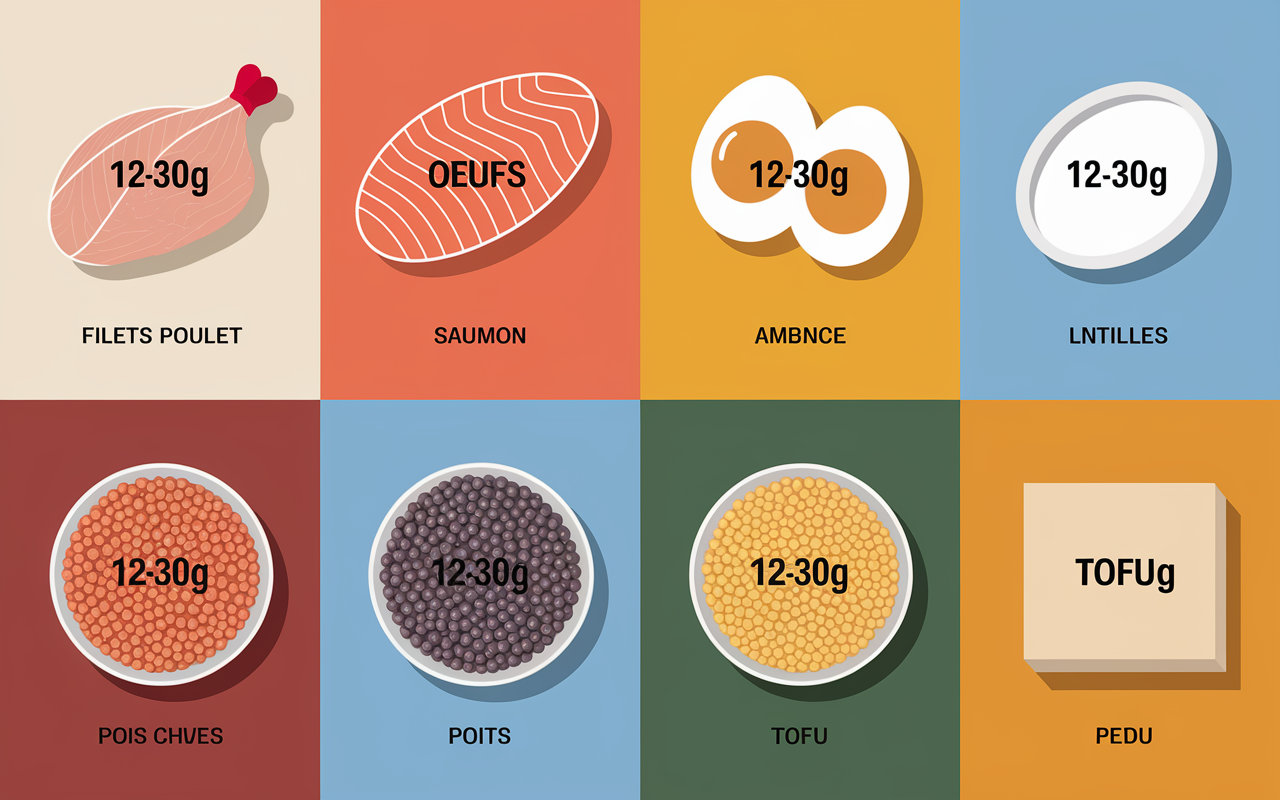 repas proteine le soir tableau comparatif aliments