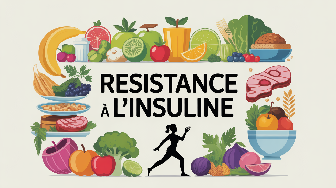 Illustration assiette equilibree resistance a l'insuline