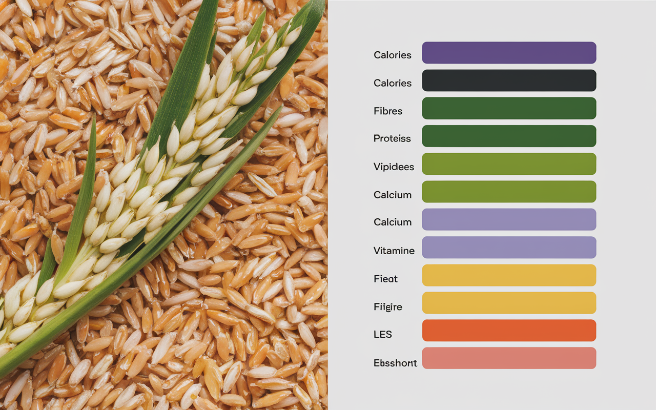 Tableau comparatif riz complet blanc, calories fibres protéines IG