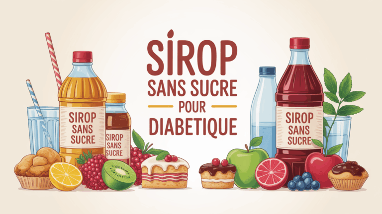 gros plan bouteille sirop sans sucre pour diabétique
