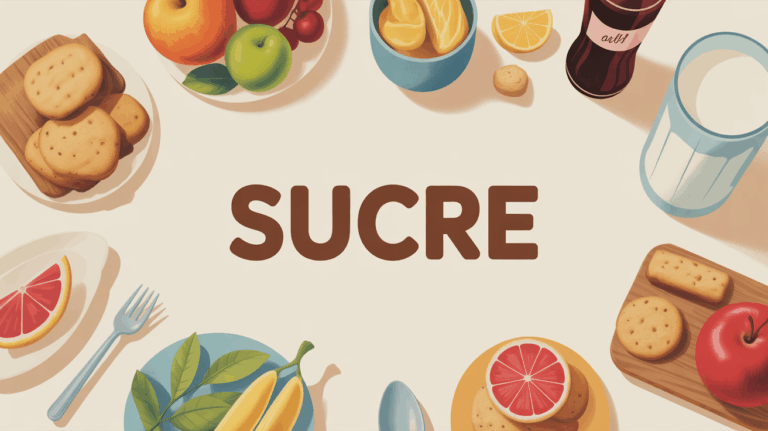 table aliments quotidiens sucre centre illustration