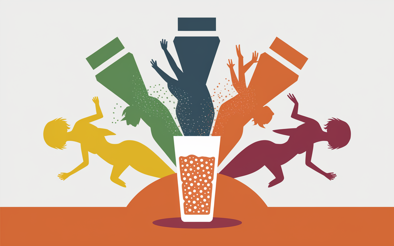 Graphique taurine boissons énergisantes pic effet