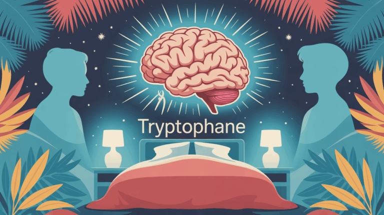 illustration tryptophane cerveau humeur sommeil ambiance repos