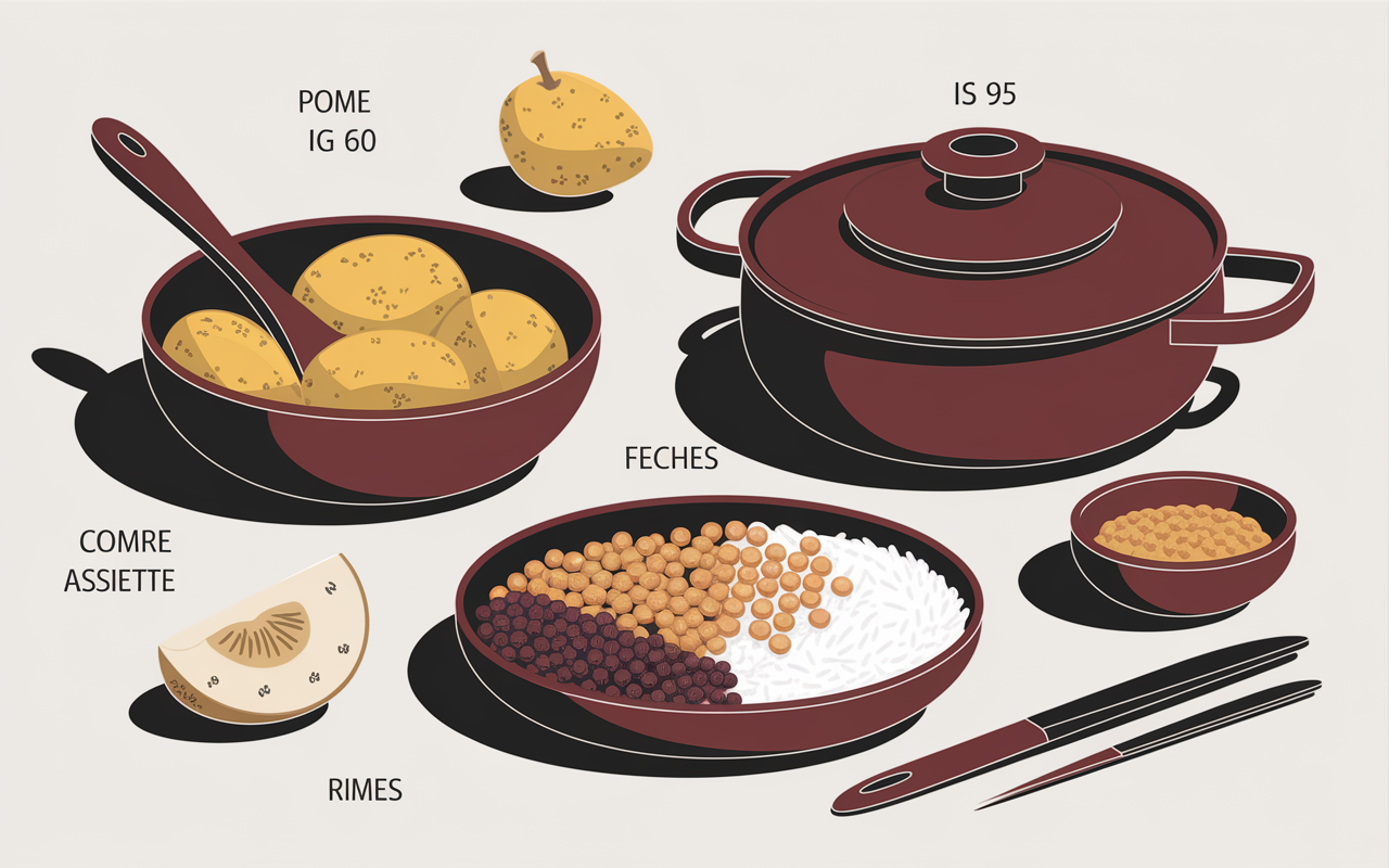 Variation IG pommes de terre cuisson et associations