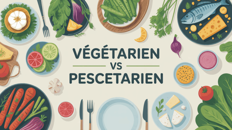 table saine avec legumes poisson fromages pour vegetarien vs pescetarien