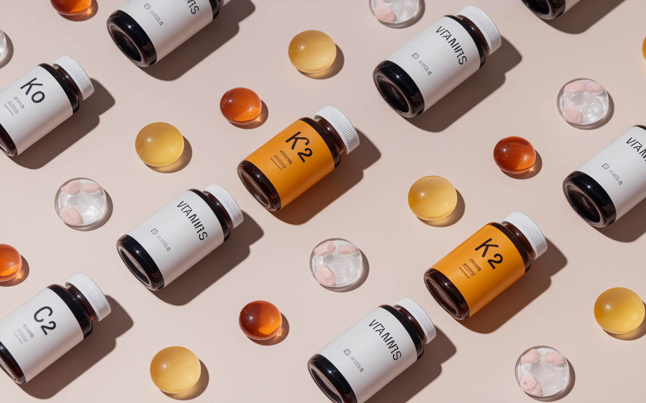 flacons vitamines D K2 C B12 calcium collagene os articulations