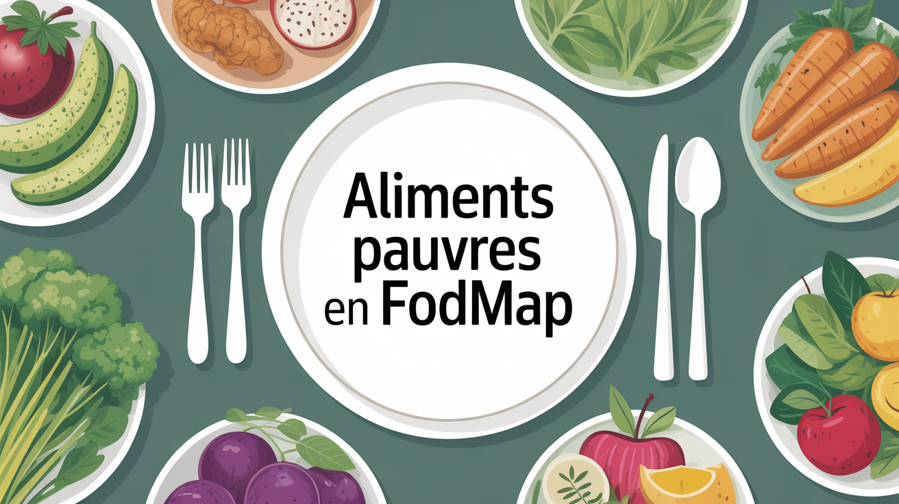 Table aliments pauvres en FODMAP avec portions contrôlées