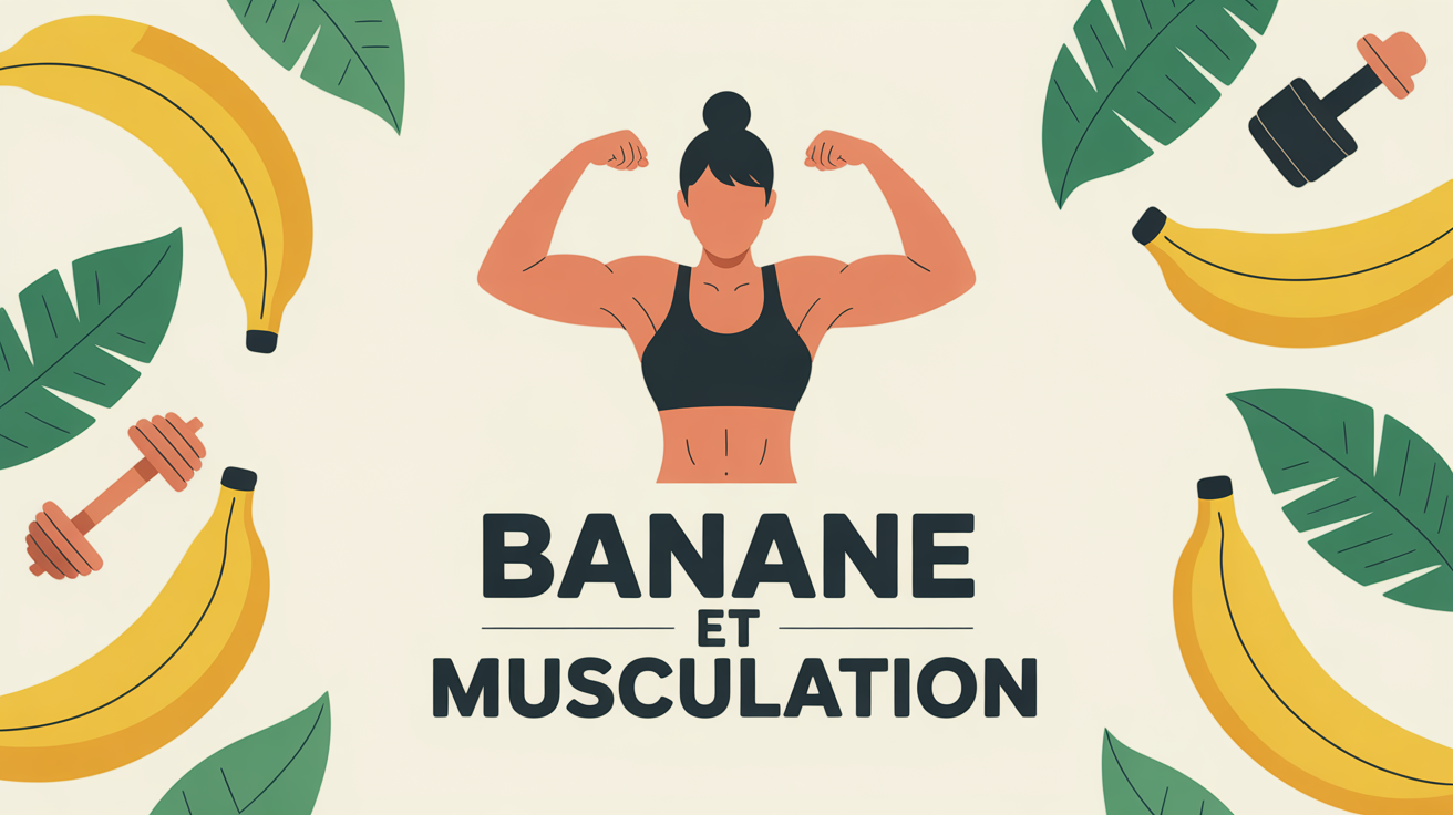 Illustration banane musculation silhouette sportive