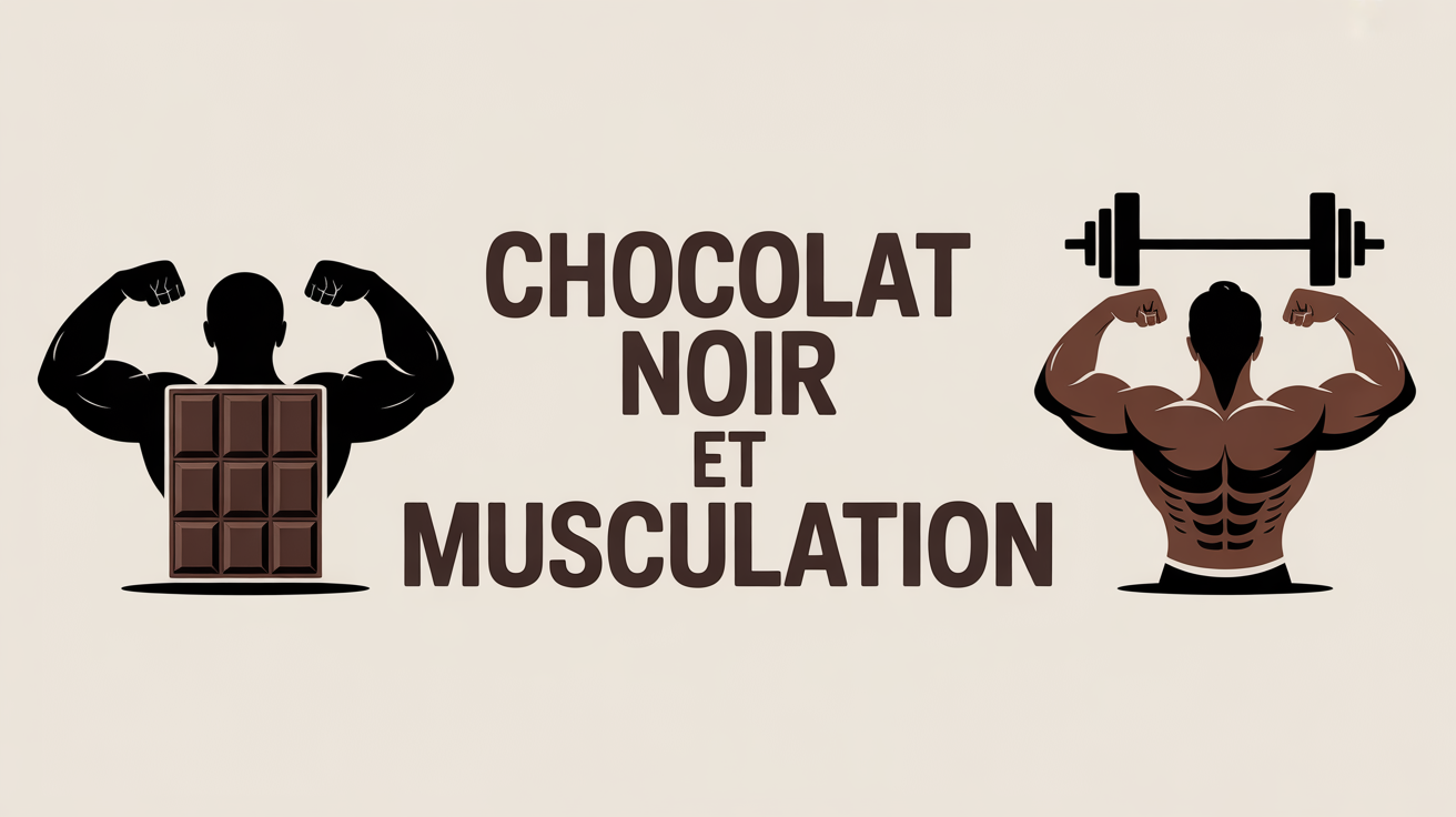 chocolat noir musculation avec haltère et carré
