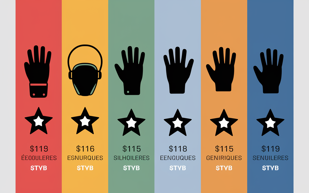 Infographie accessoires musculation prix etoiles silhouettes