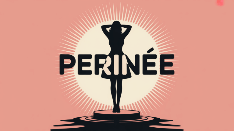illustration stylisée silhouette féminine zone périnée