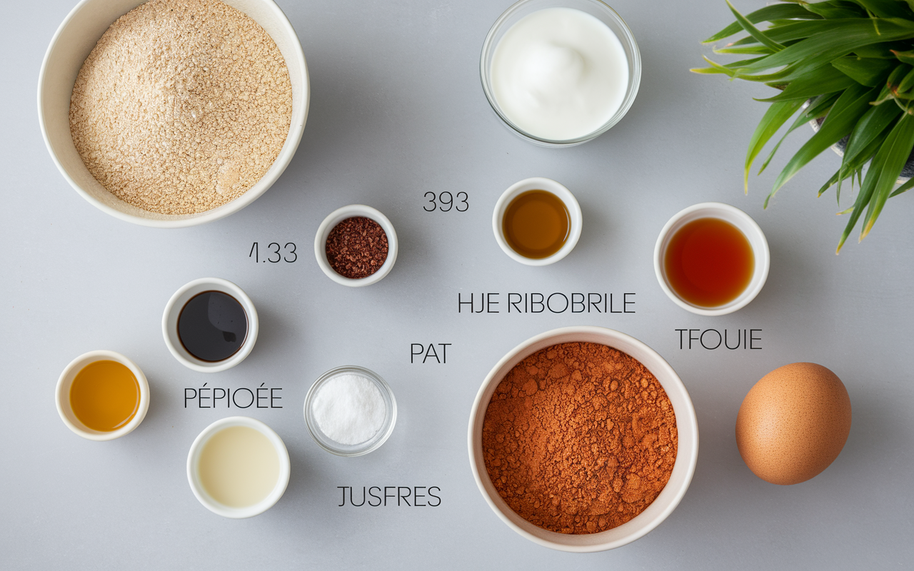 ingredients cookies proteines maison vue dessus