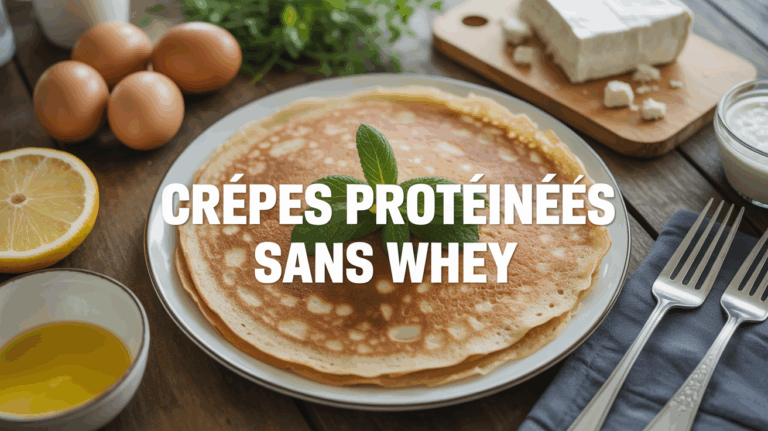 Crepe proteinee sans whey avec avoine oeufs tofu fromage blanc