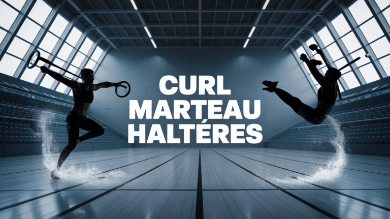 curl marteau haltères silhouettes entraînement salle de sport