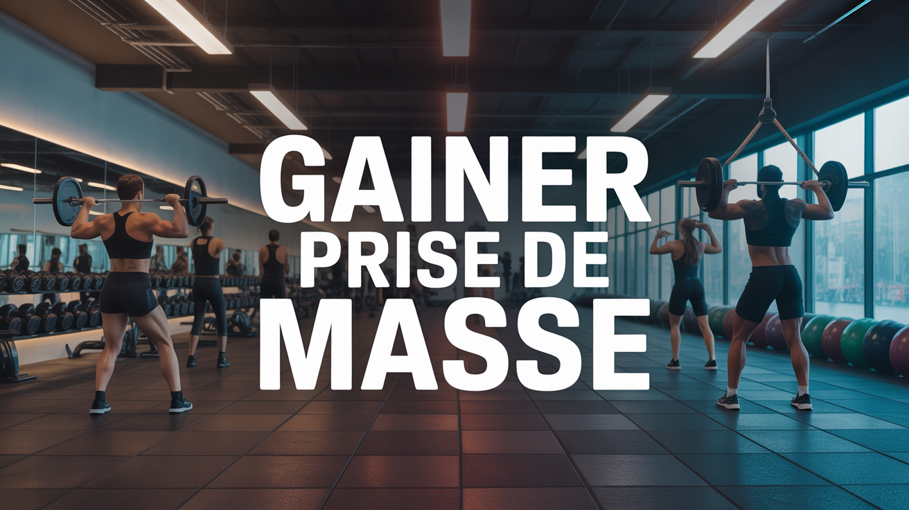 illustration gainer prise de masse en salle de musculation