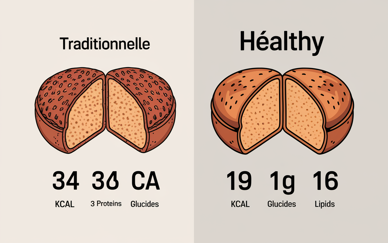 comparatif nutrition galette healthy vs traditionnelle chiffres