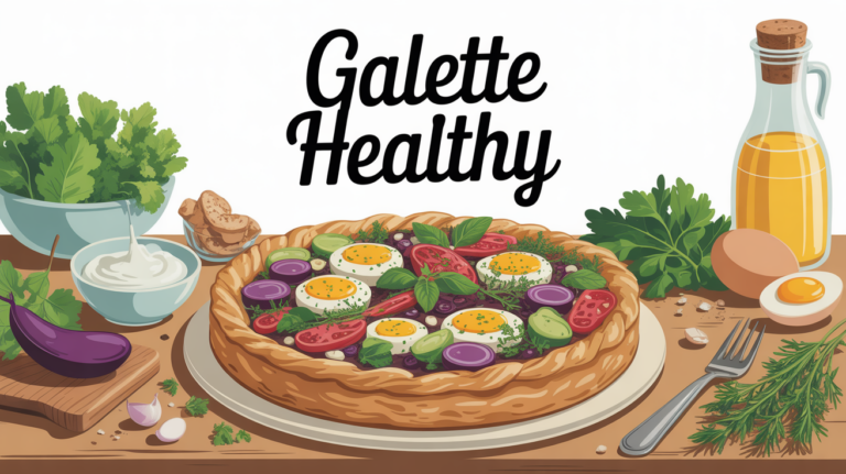 galette healthy rustique et ingredients sains sur table