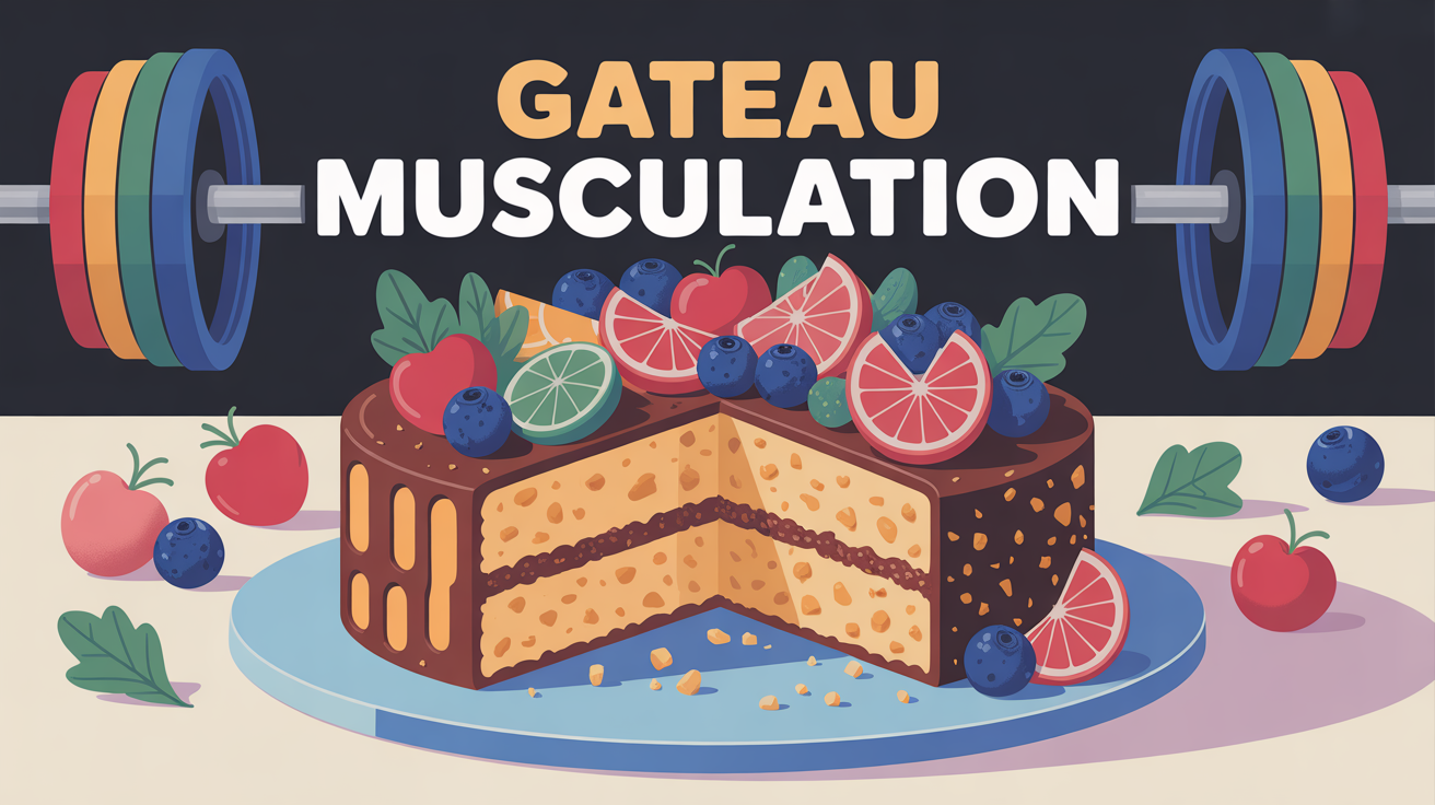 gros plan gateau musculation proteiné sportif