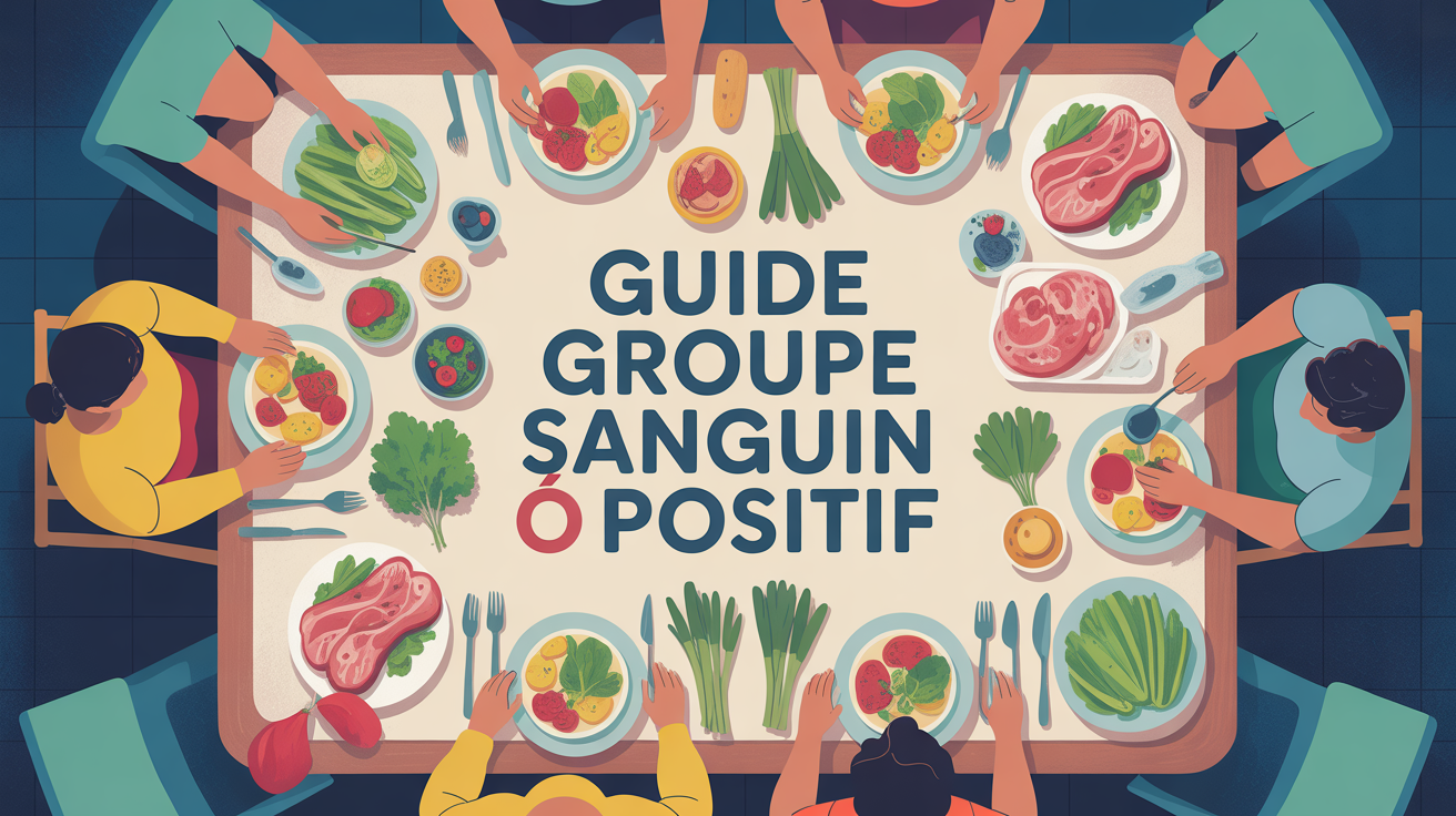 Image cuisine famille autour guide groupe sanguin O positif