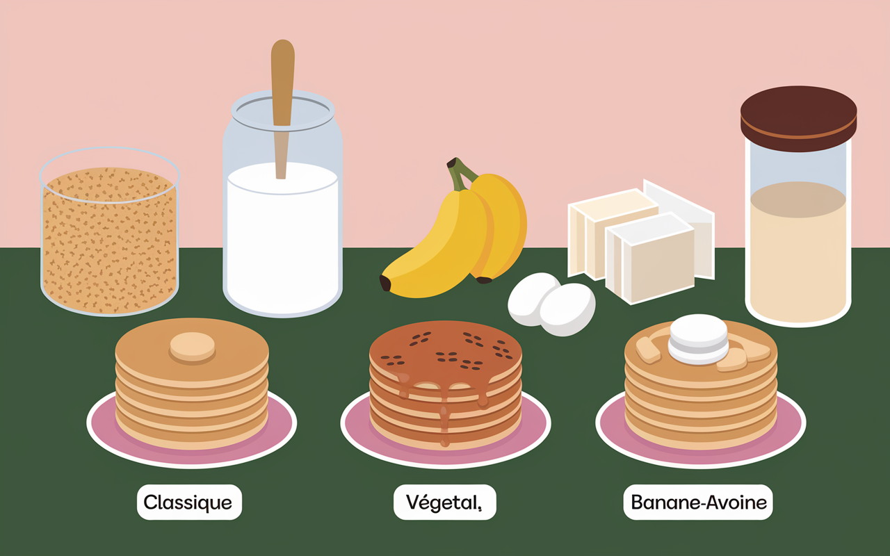 ingredients pancake prise de masse versions classiques et végétales