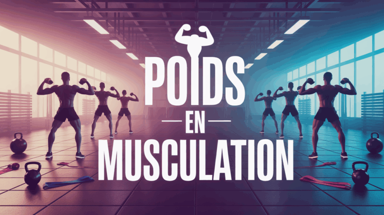 Salle musculation avec haltères kettlebells et poids en musculation