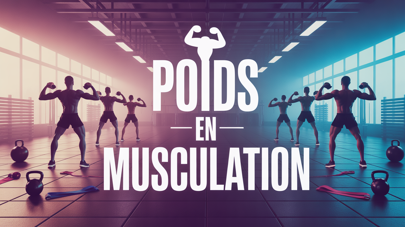 Salle musculation avec haltères kettlebells et poids en musculation