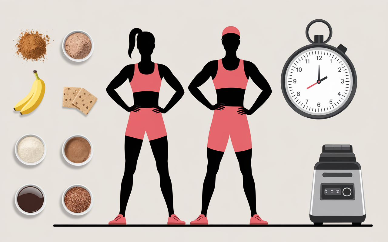 Sportifs et ingrédients smoothie banane récupération
