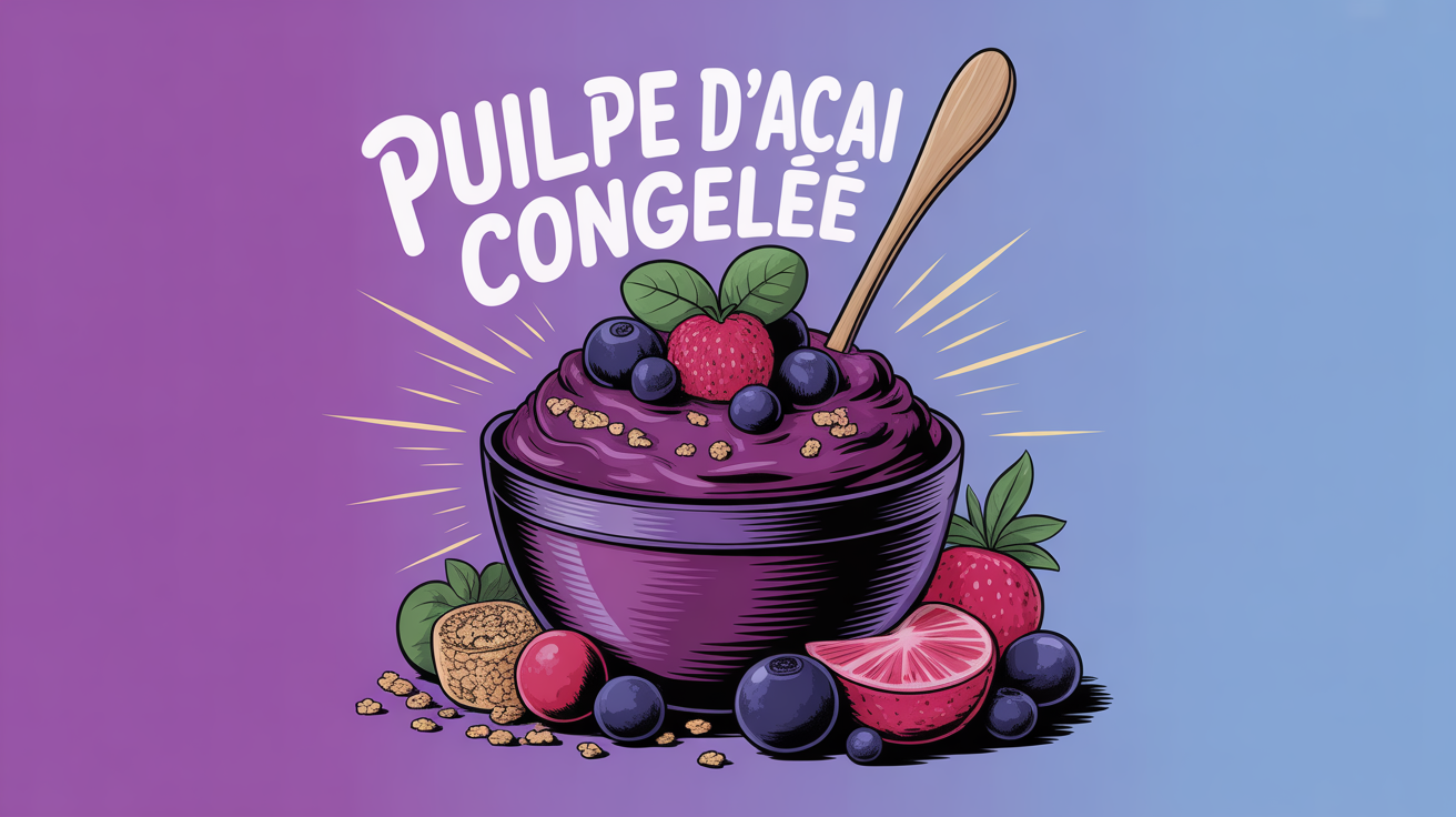 Bol acai congele fruits rouges granola